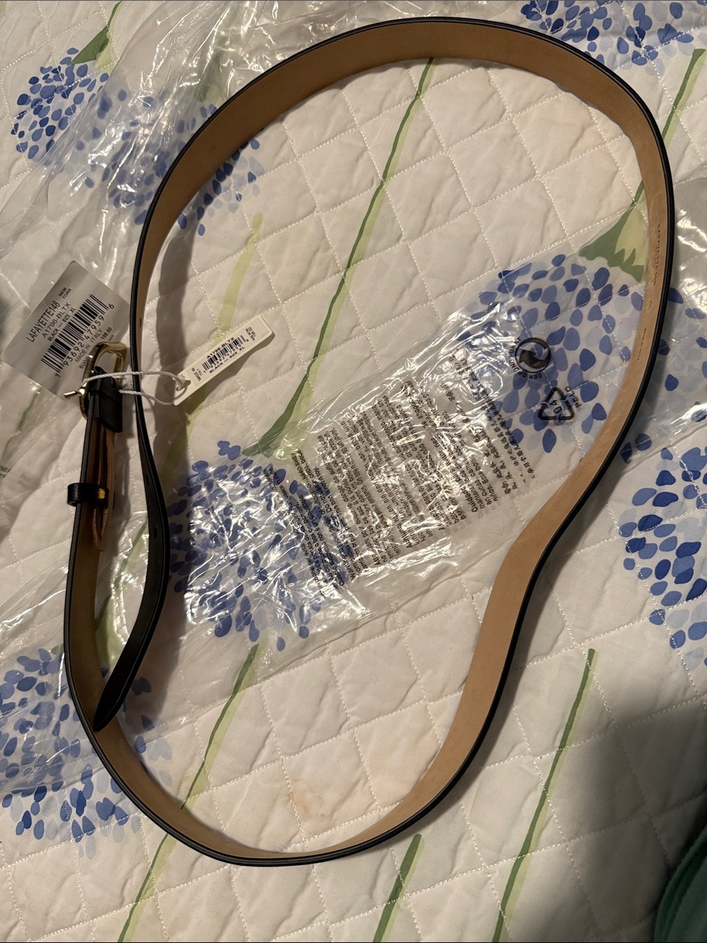 Lafayette 148 New York Black and Tan Leather Belt